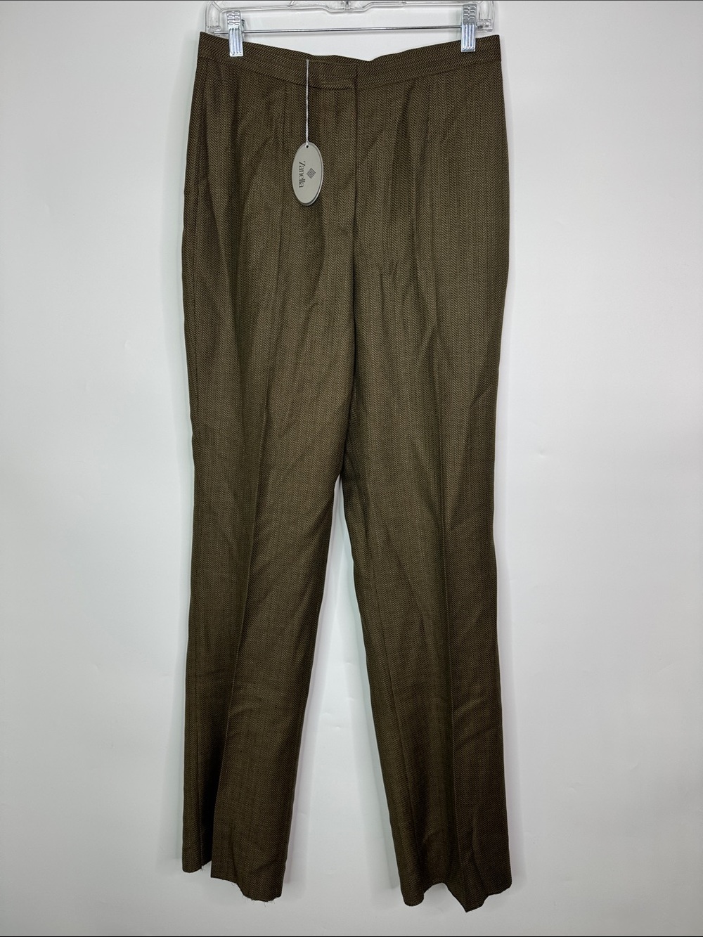 Zanella Brown Trouser Pants Size 10 NWT Made In Italy